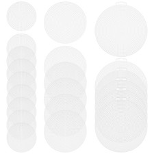  30 Pcs Round Woven Placemats Mesh Canvas Sheets Buckram Circle Plastic