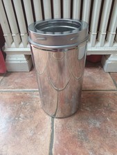 stovax 5" twin wall flue 300mm long fxq125-004 professional XQ  silver 