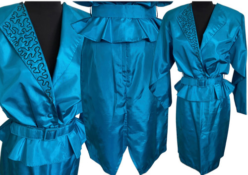 80s vtg evening suit skirt - suit,