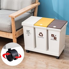 Rolling Trash Bin with Wheels