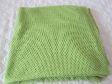 Lime Green Double Cellular Blanket. Approx. 249 cm x 249 cm. 98in x 98in.Vintage