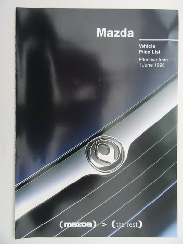Mazda price list - mazda, mx-6