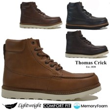 MENS MEMORY FOAM WALKING CASUAL DESERT CHELSEA HIKING ANKLE WORK LACE BOOTS SIZE