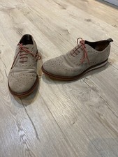 Hugo Boss Mens Leather Suede Shoes Beige UK Size 6 Vero Cuoio