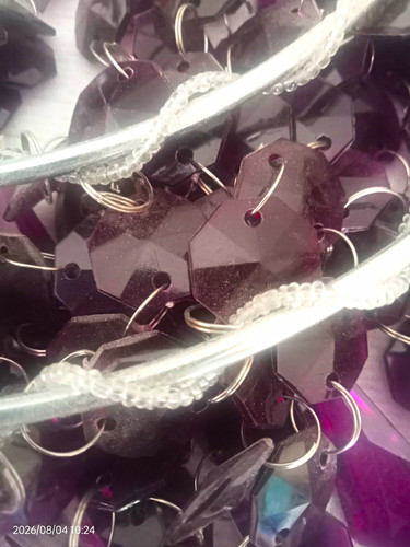 Purple beaded crystal - beaded, crystal-style