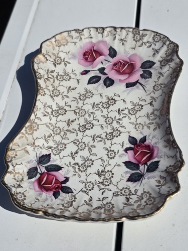Old foley square floral plate - old,