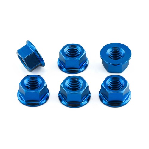Titanium sprocket nuts x6 - titanium,