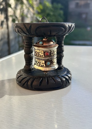 Buddhist prayer wheel ornament - wheel,