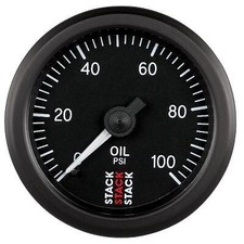 Stack 0-100 PSI Oil Pressure Gauge 52mm Mechanical Black Face Illuminated ST3102