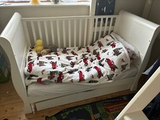 Izziwotnot sturdy white cot bed