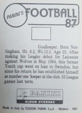 Panini Football 87 Stickers