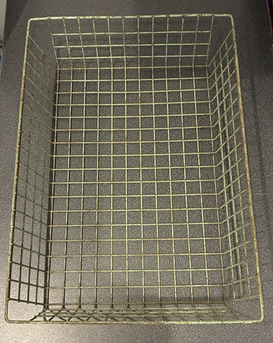 Vintage wire green filing tray - vintage,