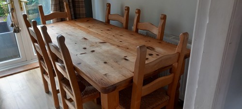 Solid oak farmhouse dining - farmhouse,