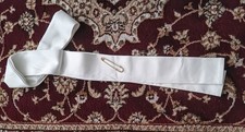 Equestrian Hunt Stock Tie 4 Fold White 206 X 30 Cm Waffle
