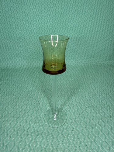 Vintage amber glass long - amber,