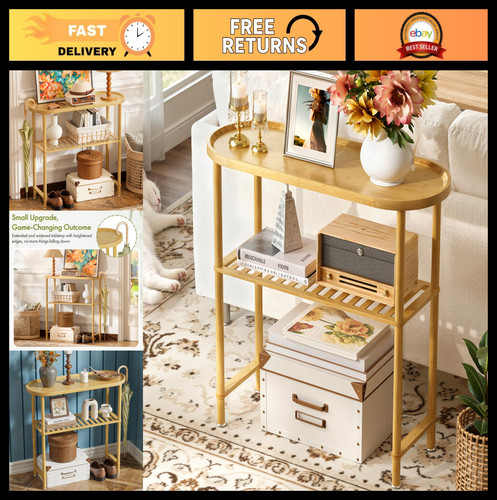 Narrow bamboo entryway table - entryway,