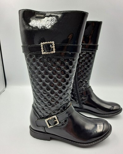 Black long boots patent - long,