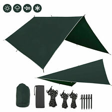 3x3 m Camping Tent Tarp Waterproof  Rain Fly Shelter for Outdoor Garden Hammock