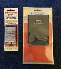 Hama Cinepress S8 Tape Splicer 3781 &Quik Splice Tape Super 8  Used 