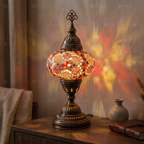 Amber turkish mosaic table - mosaic,