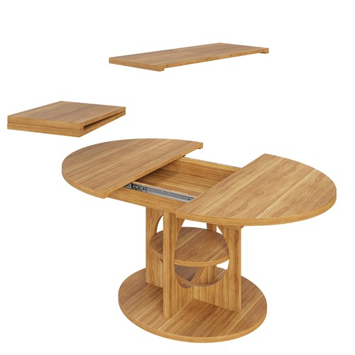 Extendable round dining table - extendable,