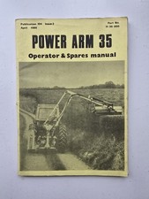 McCONNEL POWER ARM 35 HEDGECUTTER PARTS & OPERATORS MANUAL
