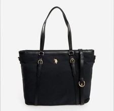 New US Polo Assn Houston Gold & Black Tote Bag Global Shipping