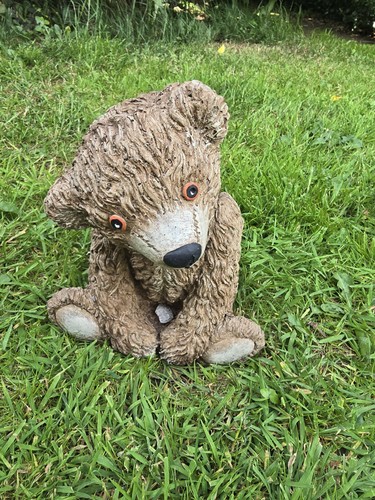Teddy bear stone garden - teddy,