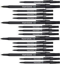 16 x Paper-Mate Write Bros Classic Ballpoint Stick Pen Medium 1.0 mm Black