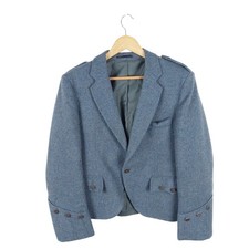 Men's Blue 100% Wool Tweed