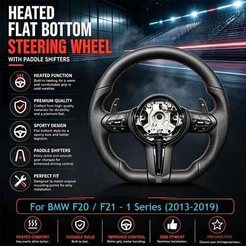 Flat bottom steering wheel - flat, w/