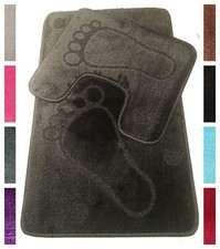 2 Piece Soft Bath Mat Set Foot