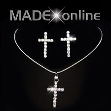 Cross Necklace and Earring