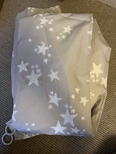 TWO PAIRS of Next Grey Stars Blackout Curtains for Kids Room