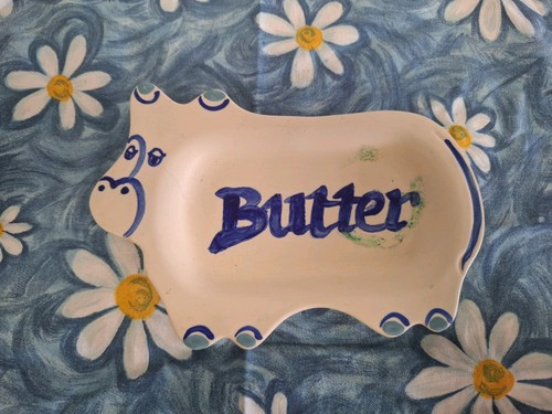 Honiton pottery butter - pottery, dish