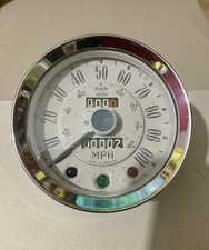 Old Jaeger SN 6121/00 Magnolia Faced Speedometer. Triumph. New Old Stock 