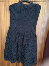 Ladies Black Lacy Corset Dress By Primark In A Size 16