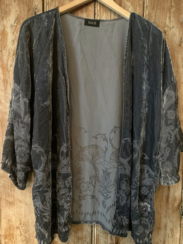Sachi silk velvet coat - sachi,