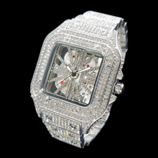 Skeleton Red Dial VVS Iced Out
