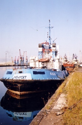 Ship colour photograph - ., tug