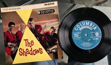 THE SHADOWS - THE SHADOWS 4 TRACK EP - COLUMBIA  SEG 8061 - MONO - TURQUOISE NM