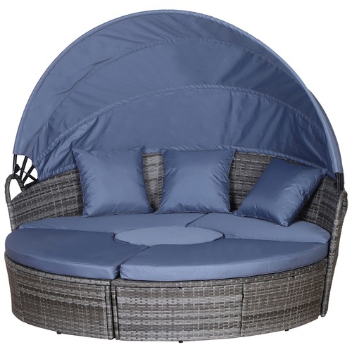 Rattan garden daybed - rattan,