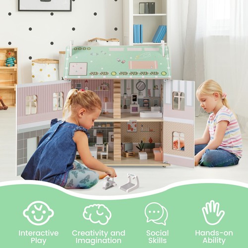 Dollhouse kids level - dollhouse, 3-level