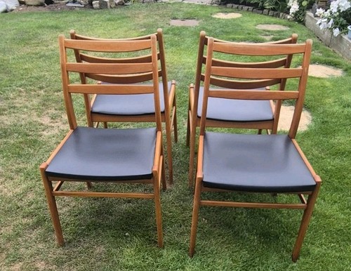 Vintage teak dining chairs - 4,