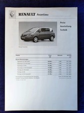 Renault Avantime prices and