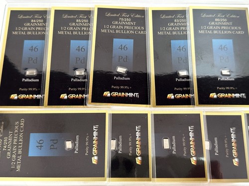 Palladium metal ingot 1 - ingot, 1/2