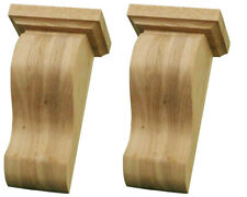 Hardwood Fireplace Corbels - Handmade Pair of Zen Brackets in Ash Wood - AS382