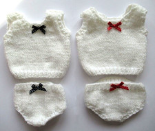 Handknitted Navy Blue and Red