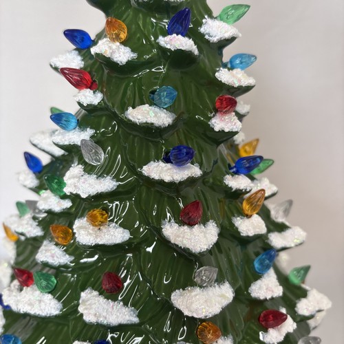 Ceramic christmas tree lamp - ceramic,