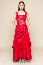 LONG RED STRAP DRESS EVENING